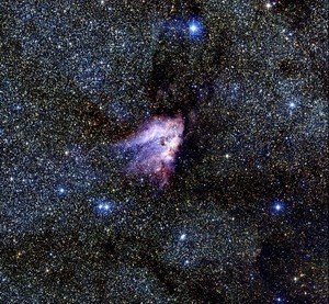 Эмиссионная туманность и рассеянное звёздное скопление M17