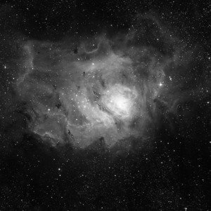 Эмиссионная туманность и рассеянное звёздное скопление M8