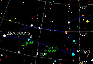 Как найти Триплет Льва на небе