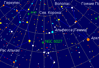 Как найти секстет Сейферта на небе