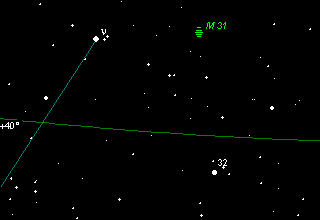 Где находится Туманность Андромеды на небе