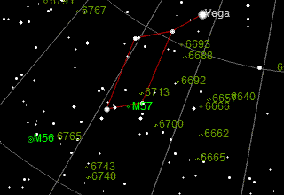 Как найти туманность Кольцо М57