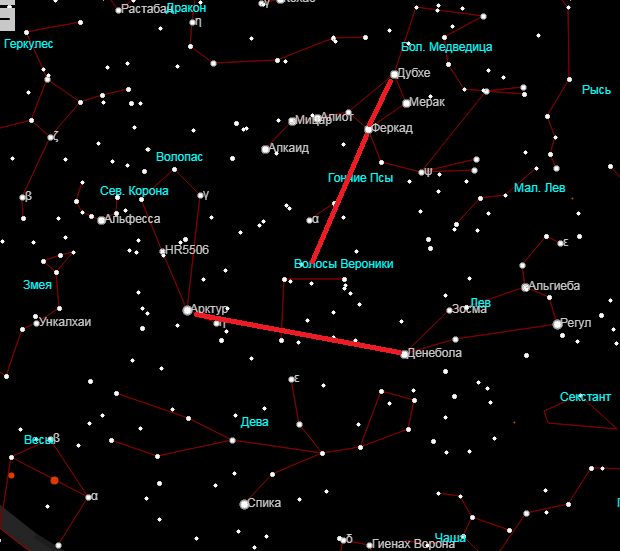 Как найти созвездие Волосы Вероники