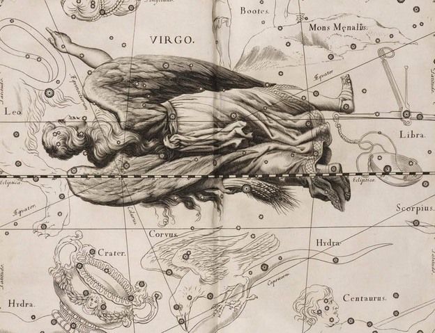 Созвездие Дева в атласе Яна Гевелия
