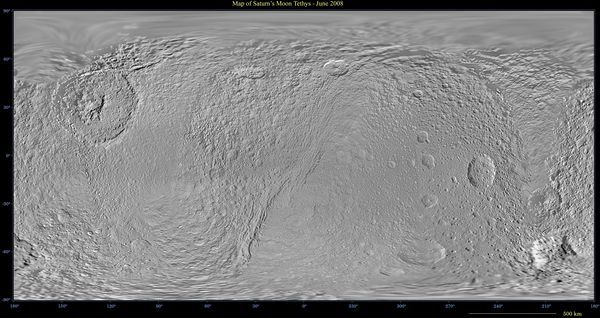 Карта поверхности Тефии - увеличить